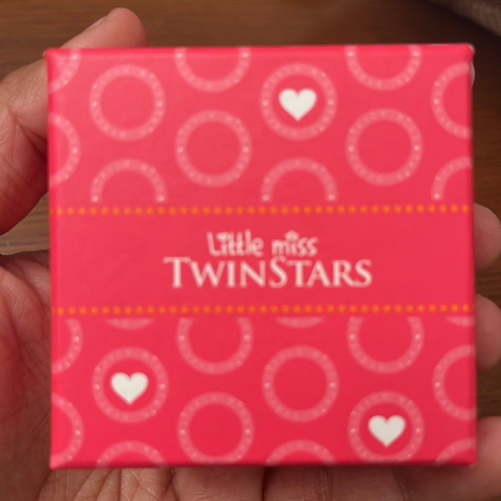 NIB Little Miss Twin Stars girls purple butterfly earrings. Very pretty
